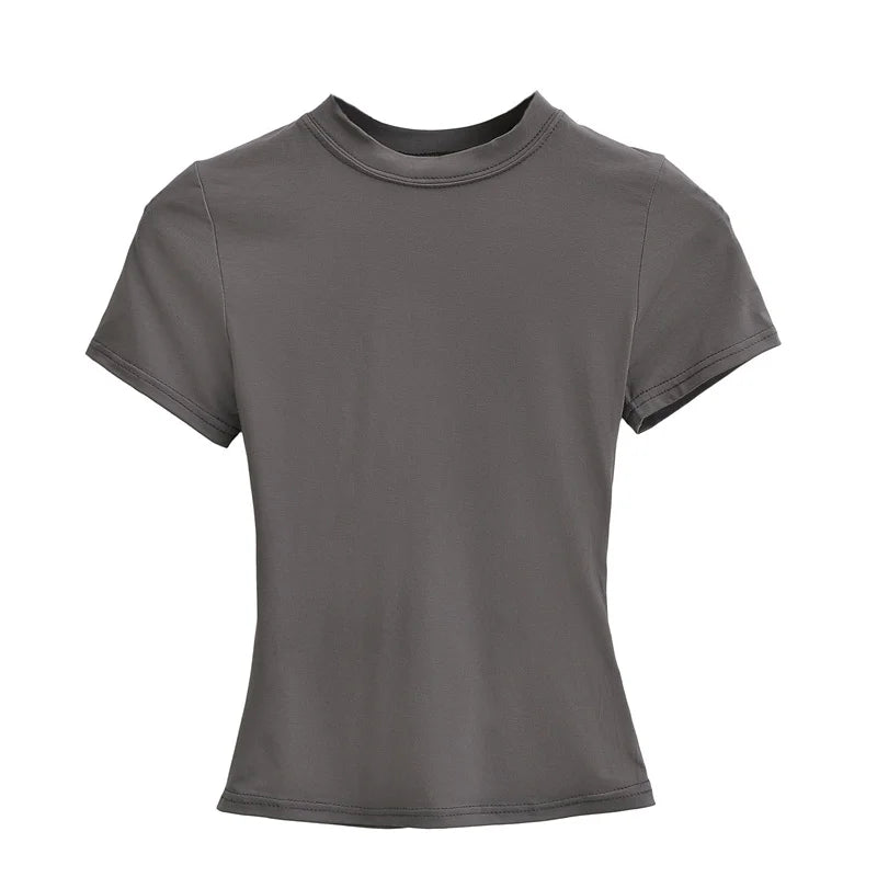 Camiseta Mujer Casual 2024 | T-shirt Slim Fit Manga Corta Sexy Básica Estilo Y2K