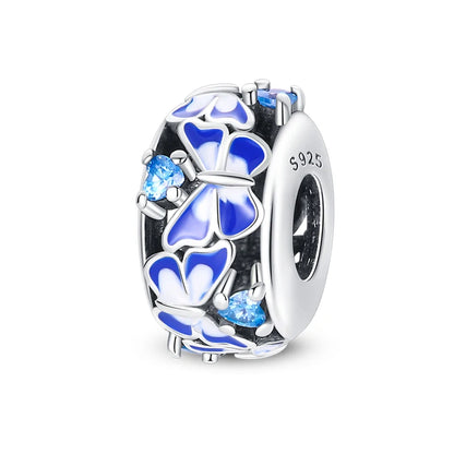 Charm de Plata 925 Araña, Mariposa y Zirconia – Abalorios Brillantes para Pulseras Originales 3mm