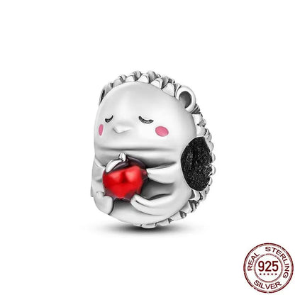 Charm animal mascota en plata 925 – Abalorio elegante para pulsera o collar tipo Pandora, joyería personalizada mujer