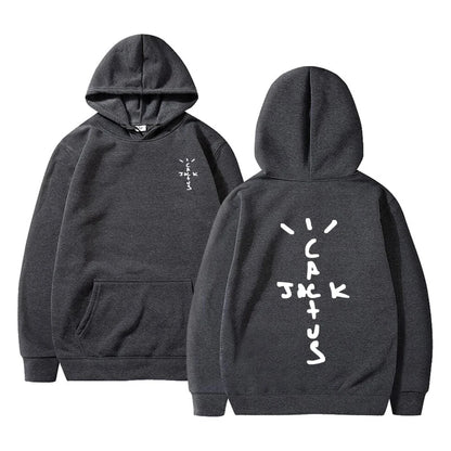 Hoodie Cactus Jack – Sudadera Unisex con Estampado Doble Cara, Moda Streetwear de Otoño