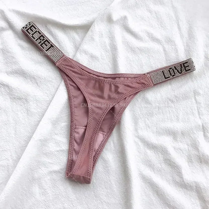 Tanga Mujer 2025 | Lencería Sexy con Rhinestones y Push-Up