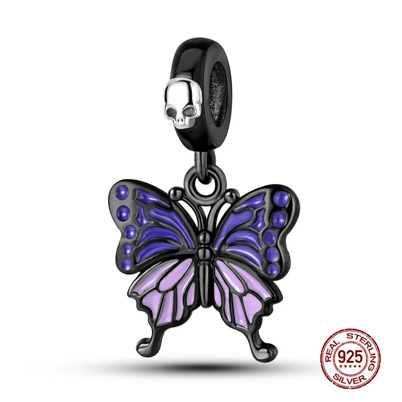 Charm Mariposa de Plata 925 | Dije para Pulsera o Collar 3mm Mujer Joyería Fina