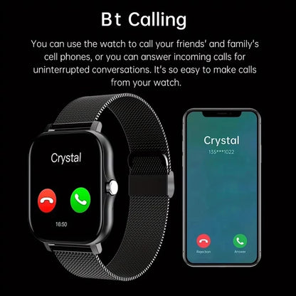 LAXASFIT Smartwatch 2025 – Reloj inteligente con llamadas Bluetooth, pantalla táctil completa y monitor de salud