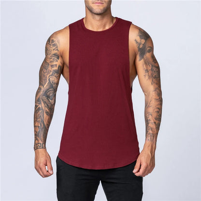 Tank Top de Algodón para Hombre – Camiseta Sin Mangas de Gym, Fitness, Jogging y Bodybuilding, Transpirable, Cuello Redondo, Casual Muscle Vest