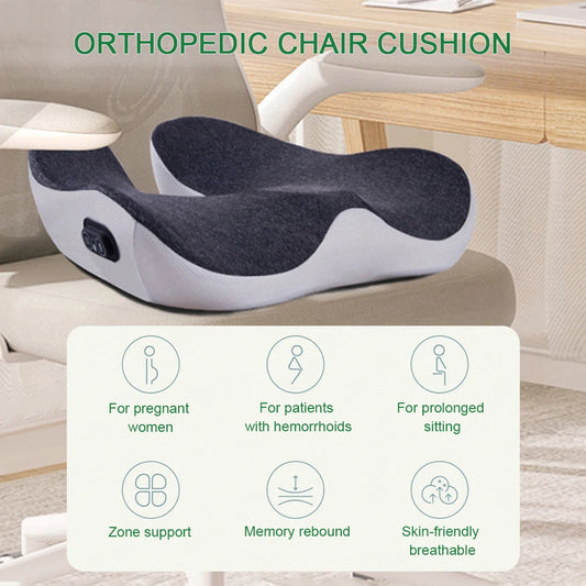 Cojín Masajeador Eléctrico con Vibración | Almohadilla de Masaje para Cadera, Espalda y Lumbar con Soporte Ergonómico