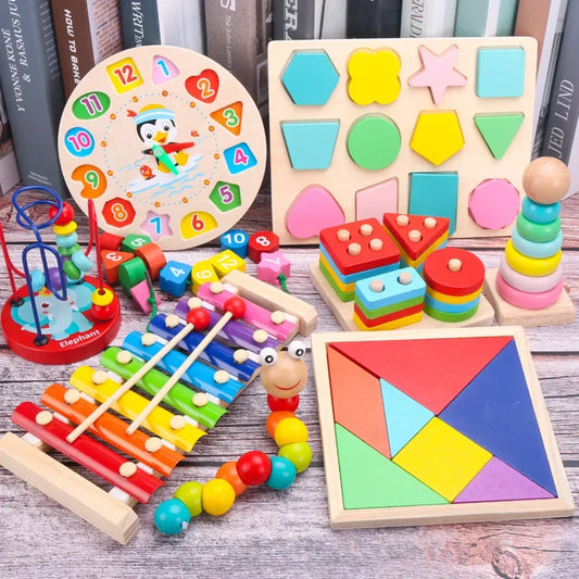 Juguetes Montessori de Madera | Juegos Educativos para Bebés 1-3 Años Niños Niñas