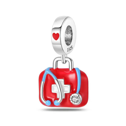 Charm Profesional Médico en Plata 925 | Profesora/Docente | Compatible con Pulsera Pandora Original