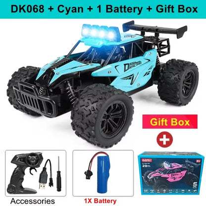 Coche RC Drift 1:16 Todoterreno – Control Remoto 2.4G Alta Velocidad con Luces LED Juguete para Niños