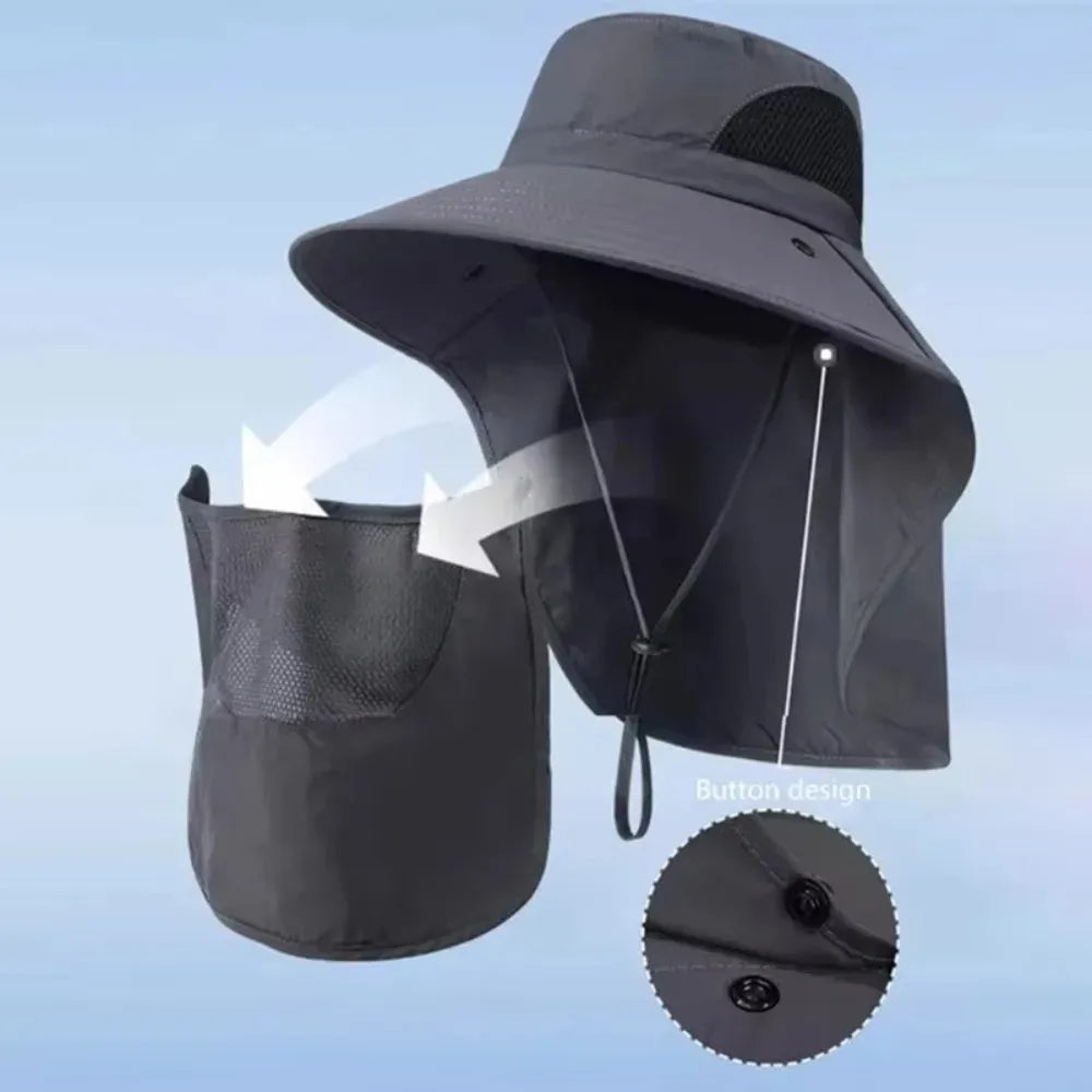 Sombrero Unisex de Verano | Protección UV | Transpirable e Impermeable | Gorro de Pesca, Ciclismo y Escalada con Protección de Cuello