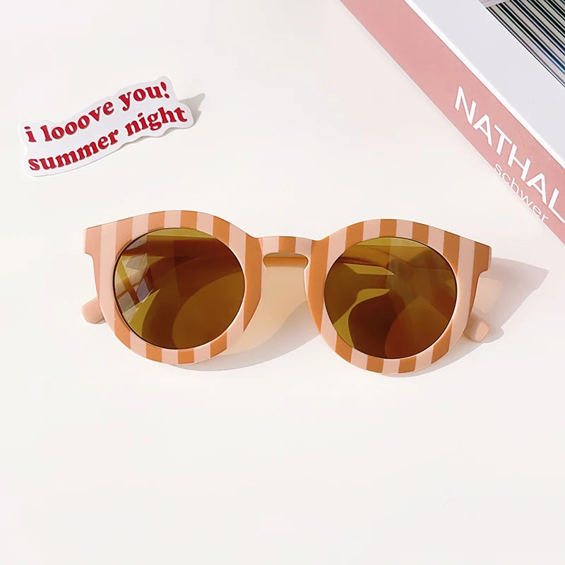 Gafas de Sol Vintage Redondas para Niños | Protección UV400 Acrílico Frosted