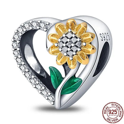 Charm camaleón y luciérnaga que brilla en la oscuridad – Plata 925 para pulsera tipo Pandora, joyería DIY única