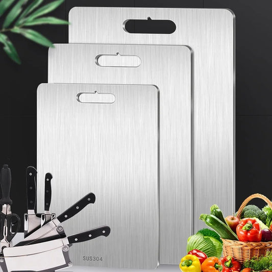 Tabla de Cocina Doble Cara Acero Inoxidable 316 | Tabla de Cortar y Amasar | Antibacteriana y Resistente