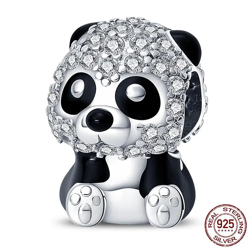Charm animal mascota en plata 925 – Abalorio elegante para pulsera o collar tipo Pandora, joyería personalizada mujer