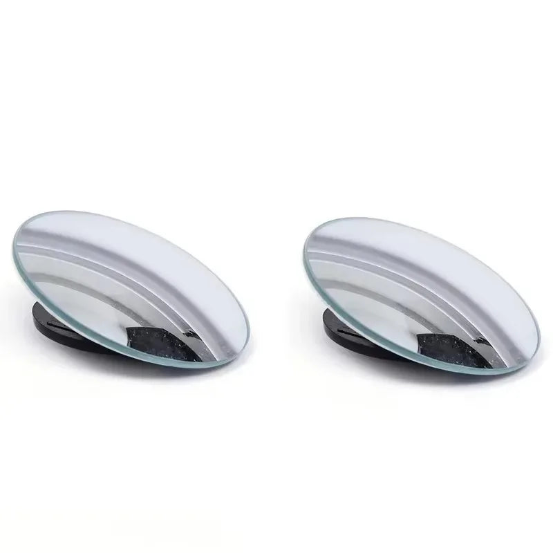 2pcs convex mounted auxiliary rear-view mirror 360 degree rotation wide-angle round frame blind spot accessory