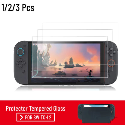 Protector de Pantalla 9H para Switch 2 – Vidrio Templado HD Antirrayas, Antihuella y Ultrafino