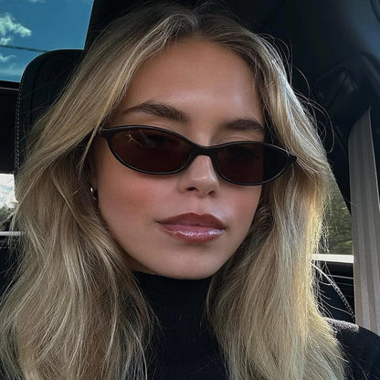 Gafas de Sol Vintage Ovaladas | Small Frame Ellipse Unisex Estilo Retro Redondas UV400