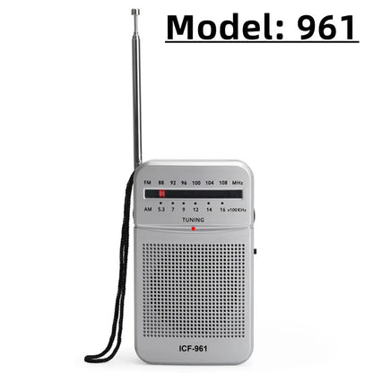 Mini radio portátil AM/FM BC-R21/961/962 – Batería AA, mejor recepción y sonido duradero