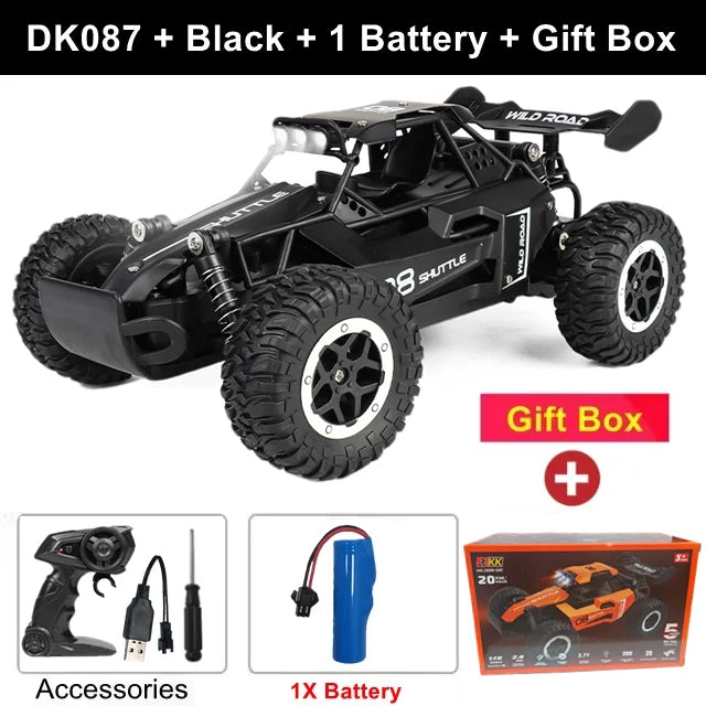 Coche RC Drift 1:16 Todoterreno – Control Remoto 2.4G Alta Velocidad con Luces LED Juguete para Niños