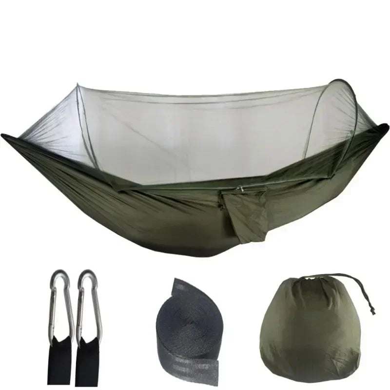 Hamaca de Camping con Mosquitera – Ligero de Tela Paracaídas 250x120 cm