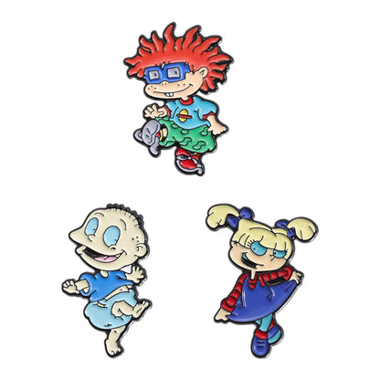 Pins de Dibujos Animados Anime – Broches Esmaltados de Monje Tierno, Chapas Divertidas para Regalo