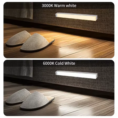 Barra de Luz LED con Sensor de Movimiento Recargable – 10/20/30/50cm, Luz Nocturna Portátil para Cocina, Armarios y Dormitorio