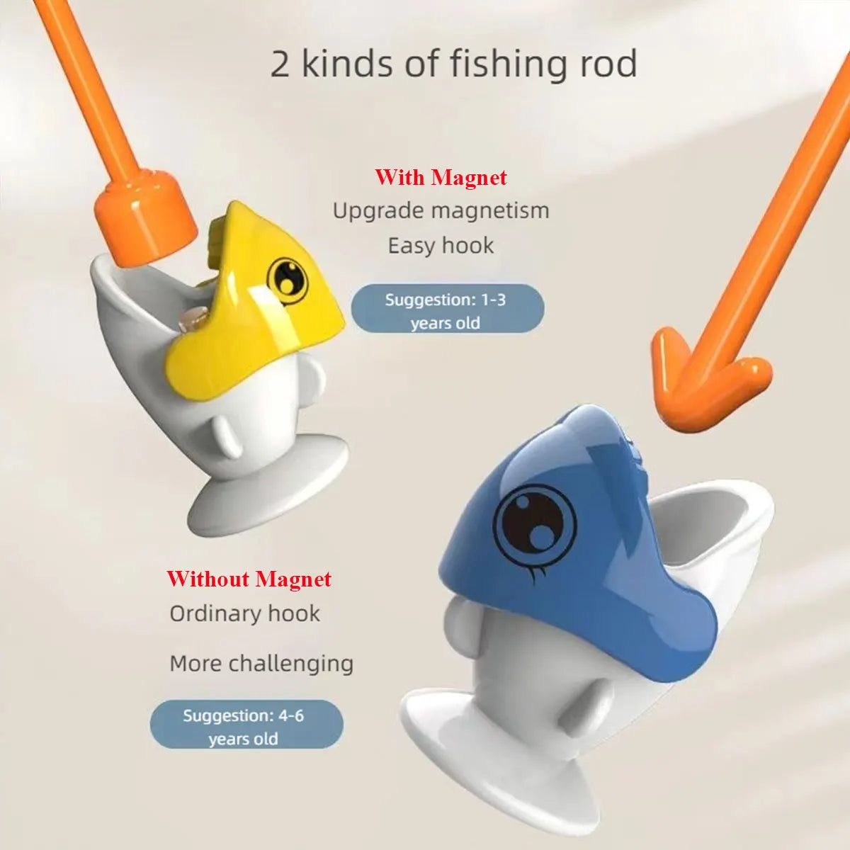 Juguete de Pesca Magnética Dinosaurio – Juego Educativo Montessori con Caña para Niños y Bebés