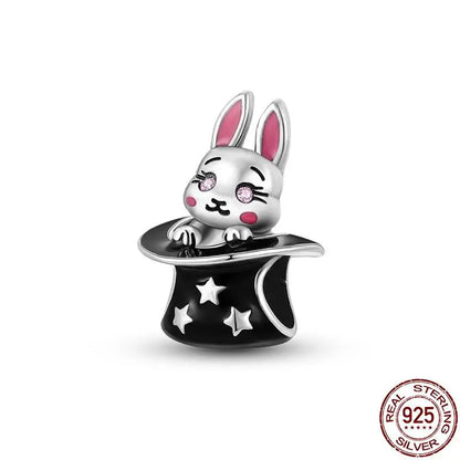 Charm animal mascota en plata 925 – Abalorio elegante para pulsera o collar tipo Pandora, joyería personalizada mujer