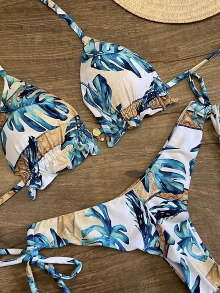 Bikini Sexy Mujer 2025 | 2 Piezas Push-Up Estampado Playa y Piscina