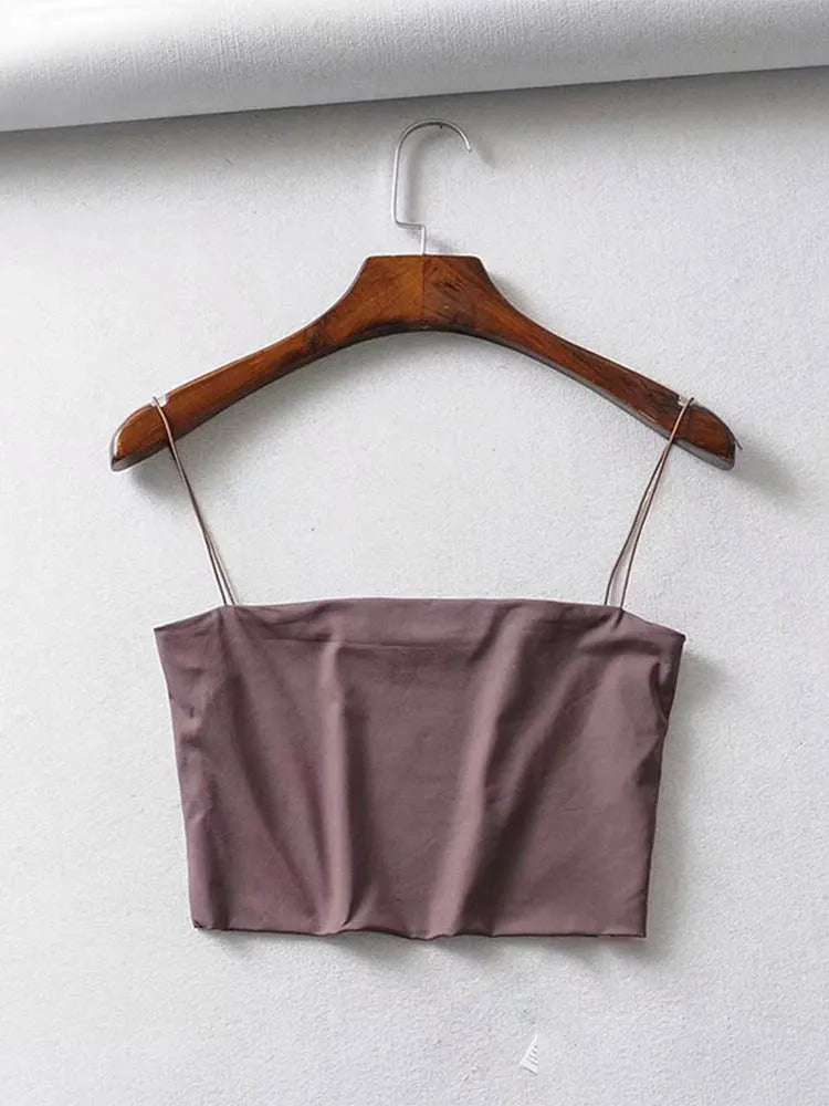 Crop Top Mujer Verano 2022 | Camiseta Corta Sin Mangas Algodón Elástico Sexy