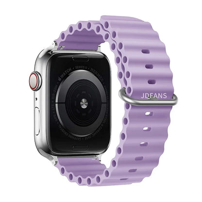Correa Ocean Band Compatible con Apple Watch | Pulsera Deportiva Ajustable 49mm 45mm 44mm 41mm 40mm Series SE 3 6 7 8 9 10 Ultra