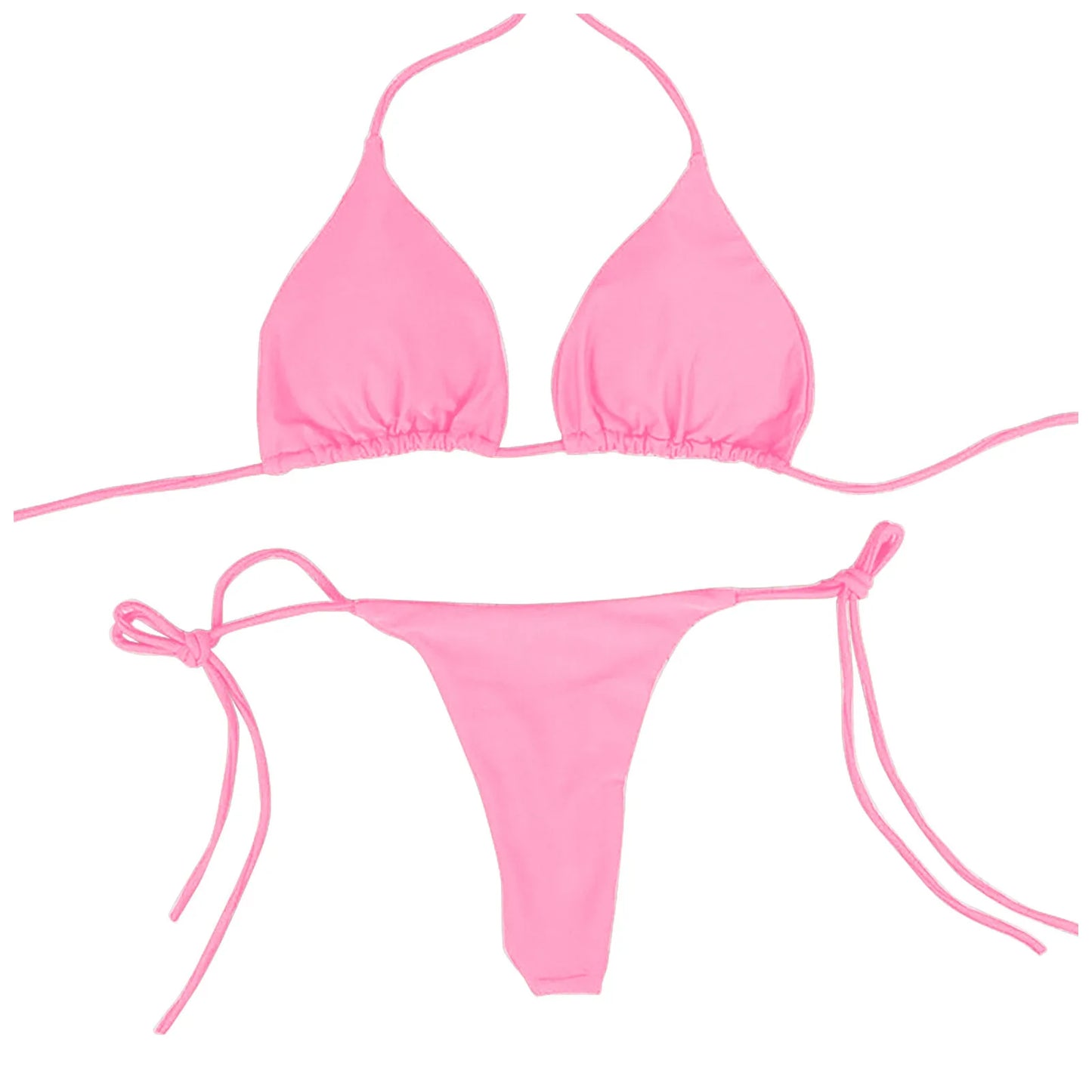 Bikini Mujer 2025 | Conjunto Sexy de Lencería con Tanga y Lazos Laterales