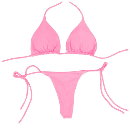Bikini Mujer 2025 | Conjunto Sexy de Lencería con Tanga y Lazos Laterales