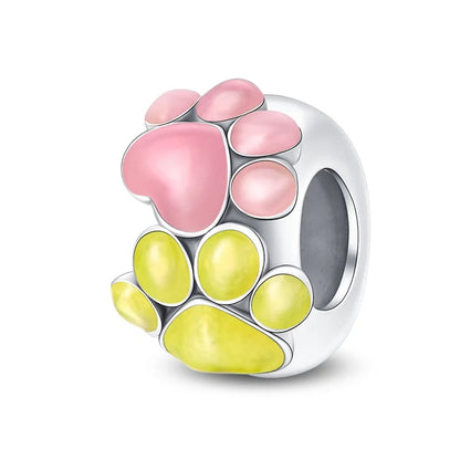 Charm de Plata 925 con Mariposa y Dragón – Abalorio Colorido con Zirconia Arcoíris para Pulseras DIY