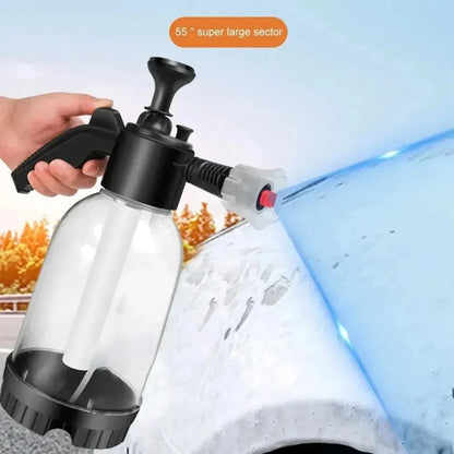Pulverizador de Espuma Transparente 2L | Manual a Presión para Lavado de Autos y Limpieza