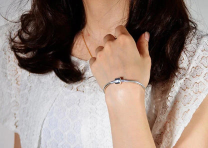 Pulsera de Plata 925 Hecha a Mano - Diseño Suave Tipo Snake Bone para Mujer