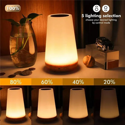 Lámpara de noche LED RGB 13 colores – Recargable USB, táctil y con control remoto, regulable y portátil para mesa o dormitorio