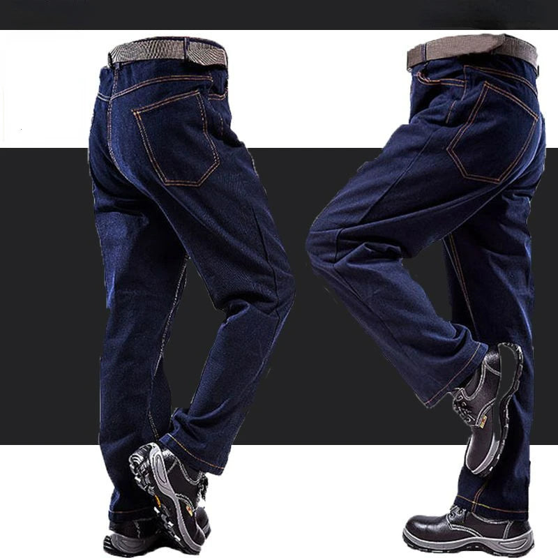 Pantalones Overol Hombre Trabajo | Workwear Denim Algodón Grueso Resistente con Bolsillos Múltiples