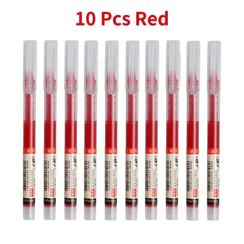 Set de 10 Bolígrafos de Gel Punta Fina 0.5mm | Escritura Suave, Secado Rápido y Antimanchas – Kawaii, Oficina y Escuela