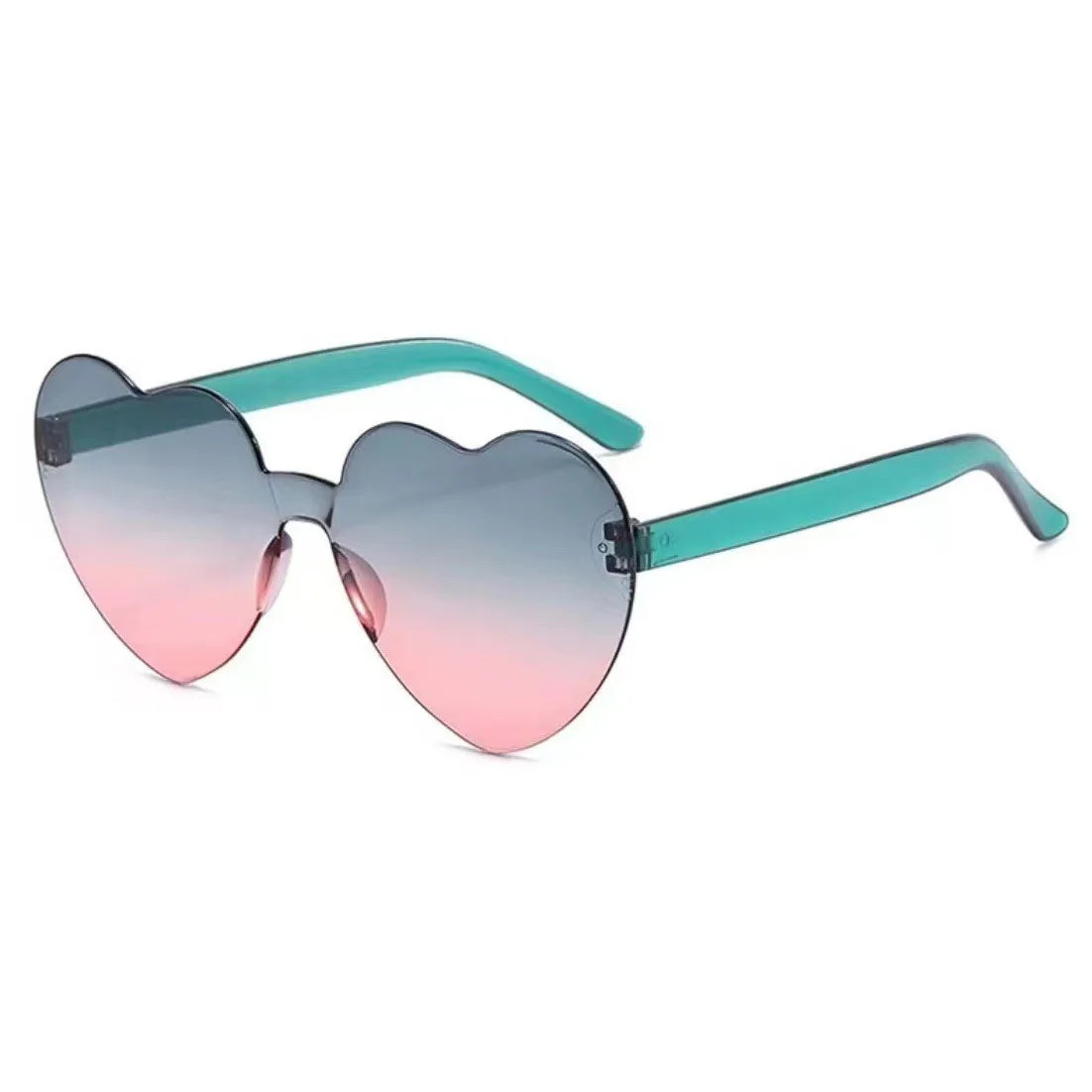 Gafas de Sol Jelly Corazón Degradado | Lentes Coloridas Protección UV Mujer Hombre