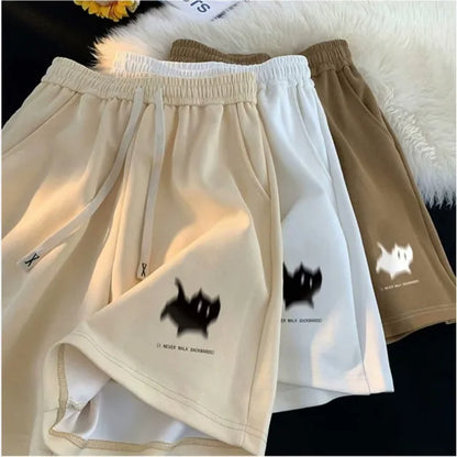 Shorts Oversize Hombre | Estampado Kittens Gaussian Blur | Streetwear Casual Pareja Baloncesto