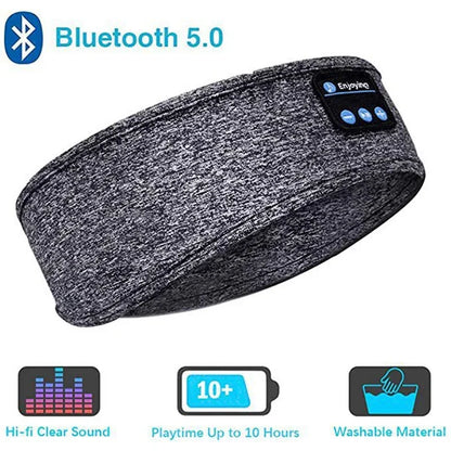 Diadema Bluetooth deportiva y para dormir – Auriculares inalámbricos con antifaz musical, elásticos y cómodos