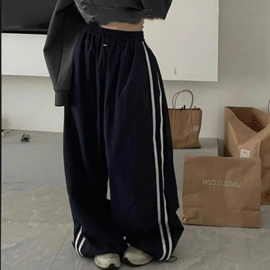 Pantalones Sweatpants Retro Mujer | Oversize Baggy Cintura Elástica Pierna Ancha Y2K Streetwear