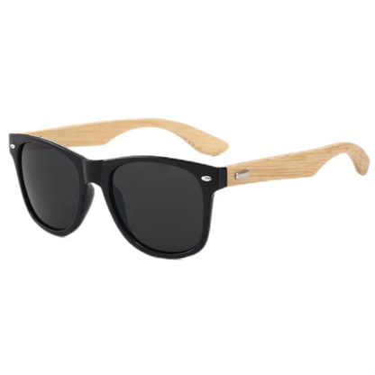 Gafas de Sol Cuadradas Bambú Vintage | Hombre Mujer Estilo Lujo UV400