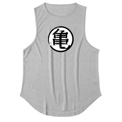 Tank Top Anime Japonés para Hombre – Camiseta Sin Mangas de Gym, Fitness y Bodybuilding, Secado Rápido y Estilo Muscle