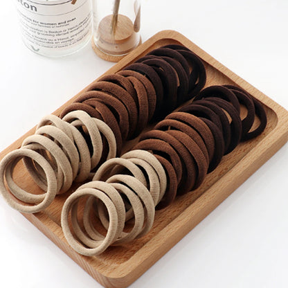 50/100 Piezas Ligas para el Cabello Negras Mujer Niña | Bandas Elásticas Resistentes para Cola de Caballo y Peinados