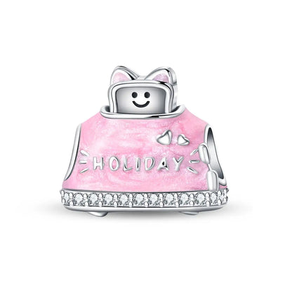 Charm Mascotas y Animales en Plata 925 – Gatito, Perrito y Oveja con Circonitas de Colores | Compatible Pulsera Pandora