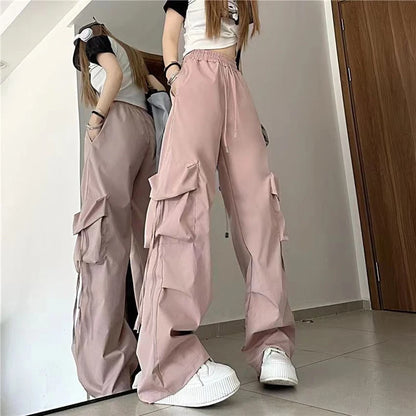 Pantalones Cargo Y2K Mujer | Cintura Alta o Baja Hip Hop Streetwear Oversize Bolsillos Grandes