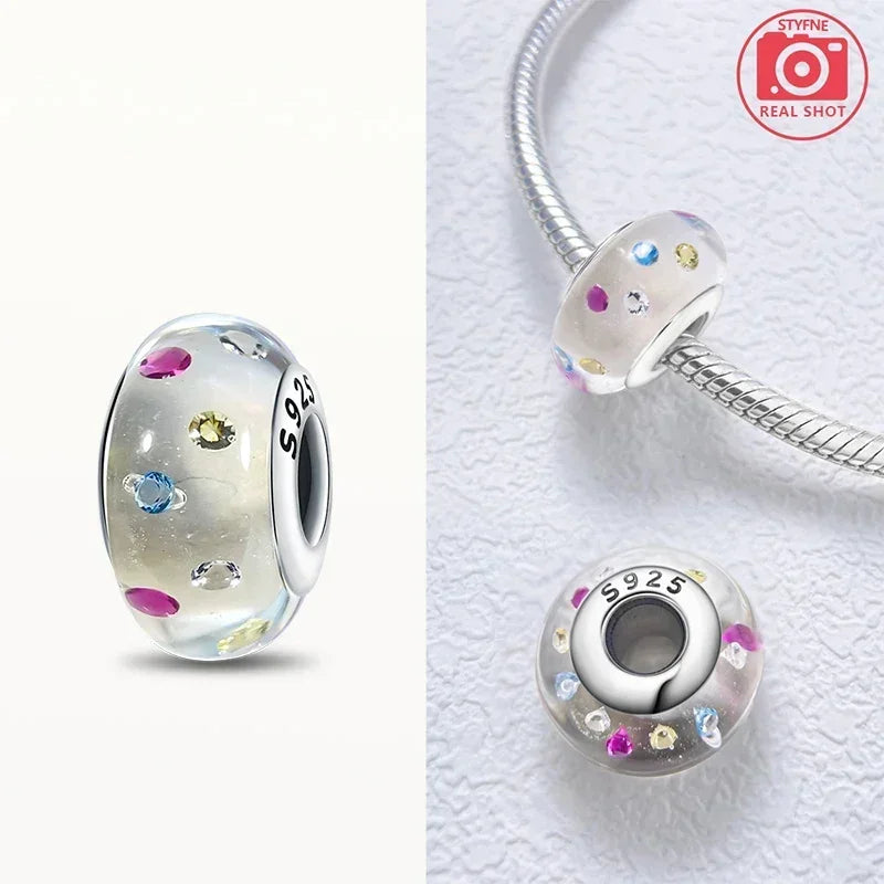 Cuenta Murano en Plata 925 | Beads de Vidrio de Colores para Pulsera Pandora Original