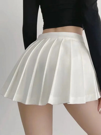 Falda Mini Plisada Mujer 2024 | Falda de Tenis Vintage Cintura Alta
