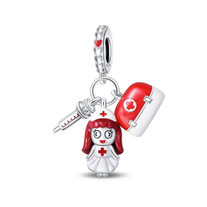 Charm Profesional Médico en Plata 925 | Profesora/Docente | Compatible con Pulsera Pandora Original